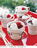 Chocolate Pot de Creme with Vanilla Ice Cream