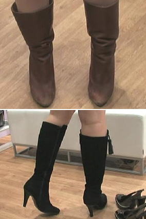 Ashley's shoes, before and after
