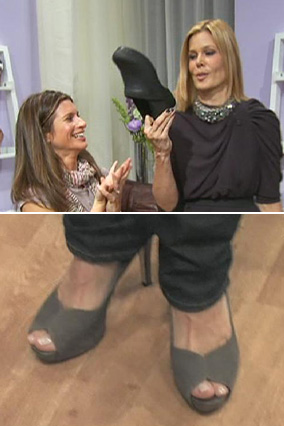 Laurie's shoes, before and after